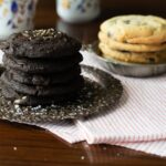 chocolate cookies on clear glass plate