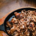 a pan of food