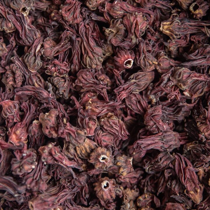 a close up of a bunch of dried flowers